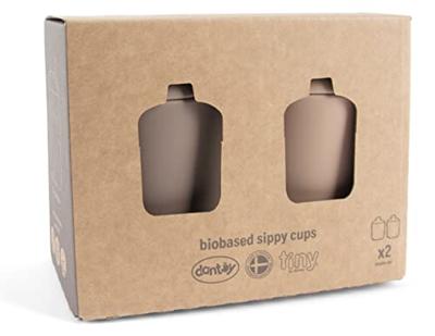 Dantoy anti-knoei drinkbekers beige/mokka, 2dlg.