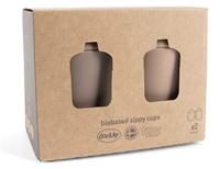 Dantoy anti-knoei drinkbekers beige/mokka, 2dlg. - thumbnail
