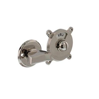 WC-sluiting Degeorge met 8mm stift en tekst "vrij / bezet" nikkel