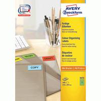Etiket Avery Zweckform 3472 210x297mm A4 groen 100stuks - thumbnail