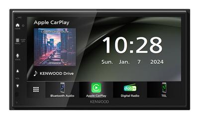 Kenwood KENWOOD - DMX6523DAB Autoradio met scherm dubbel DIN Android Auto, Apple CarPlay, Aansluiting voor achteruitrijcamera, DAB+ tuner, Bluetooth handsfree