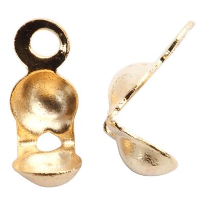 Creativ Company Kalot, l: 8 mm, d 3 mm, verguld, 20 stuk/ 1 doos