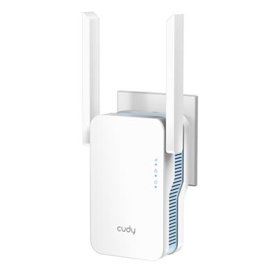 Cudy AC1200 Mesh WLAN repeater Mesh 1200 Mbps 5GHz/2,4 GHz WiFi Extender met stekker, signaalweergave, interne antennes, wit RE1200