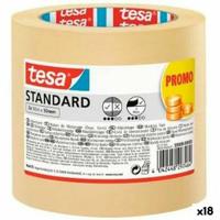 Afplaktape TESA STANDARD Geel Papier 50 mm x 50 m 2 Onderdelen (18 Stuks) - thumbnail