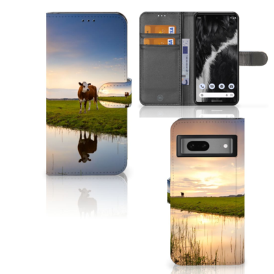 Google Pixel 7 | Telefoonhoesje | Met pasjeshouder | Koe