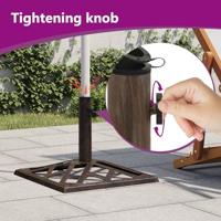 VidaXL Parasolvoet 44x44x31 cm gietijzer bronskleurig - thumbnail