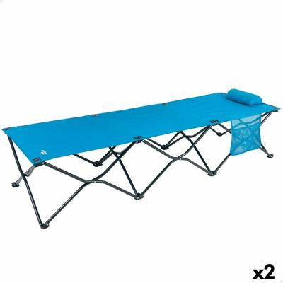 Opklapbed Aktive Blauw Camping 178 x 62 x 38 cm 178 x 38 x 62 cm (2 Stuks) Opklapbed Aktive Blauw Camping 178 x 62 x 38 cm 178 x 38 x 62 cm (2 Stuks)