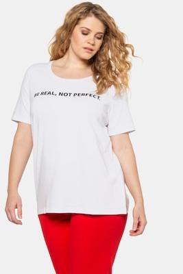 Ulla Popken T-shirt, ronde hals, statement - Grote Maten Ulla Popken T-shirt, ronde hals, statement - Grote Maten
