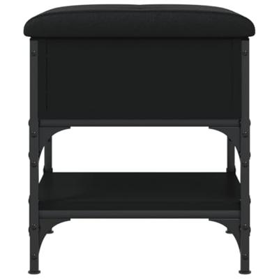 Schoenenbank 42x42x45 cm bewerkt hout zwart