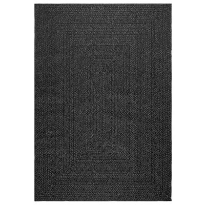 Vloerkleed ZIZUR binnen en buiten 140x200cm jute look antraciet