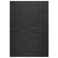 Vloerkleed ZIZUR binnen en buiten 140x200cm jute look antraciet - thumbnail