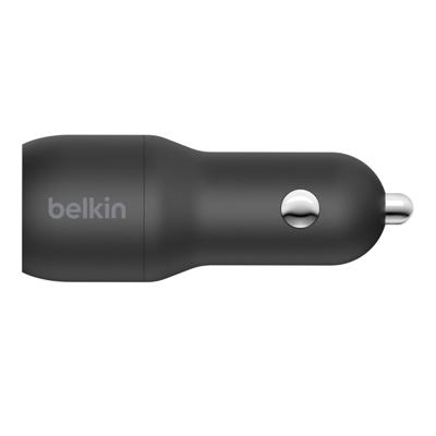 Belkin BoostCharge 2-poorts USB-A-autolader + USB-A/USB-C-kabel oplader Belkin BoostCharge 2-poorts USB-A-autolader + USB-A/USB-C-kabel oplader