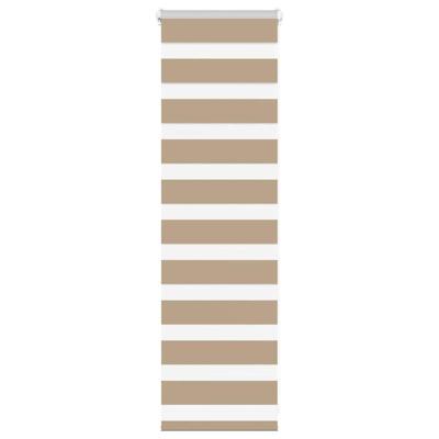 VidaXL Zebra blind 50x100 cm stofbreedte 45,9 cm polyester zandbruin