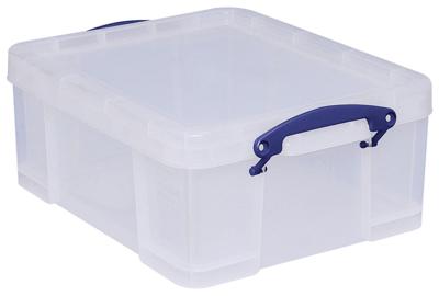 Opbergbox really useful 21 liter transparant wit