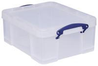 Opbergbox really useful 21 liter transparant wit - thumbnail