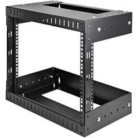 .com 8U Open Frame Rack Wandmontage – Verstelbare diepte 30-50 cm - Rack - monteerbaar aan muur - zwart - 8U - thumbnail
