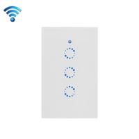 Sonoff T1 Touch 120mm 3 bende 3 gehard glas paneel muur Switch Smart Home lichte aanraking-wegschakelaar compatibel met Alexa en Google Startpagina - thumbnail