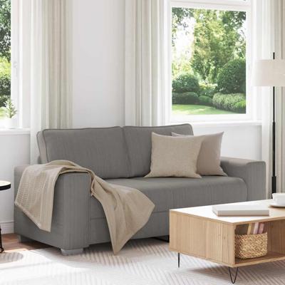 Loveseat Sofa Lichtgrijs 140 cm Corduroy Stof