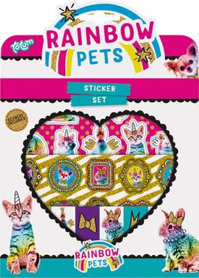 Stickerset totum rainbow pets | 12 stuks
