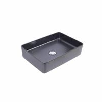 AQS Waskom Mono Opzet Model Rechthoek 50x35x14.5 cm Mat Zwart Boss & Wessing - thumbnail