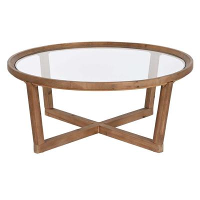 Hoofdtafel Home ESPRIT Kristal Spar 100 x 100 x 43 cm