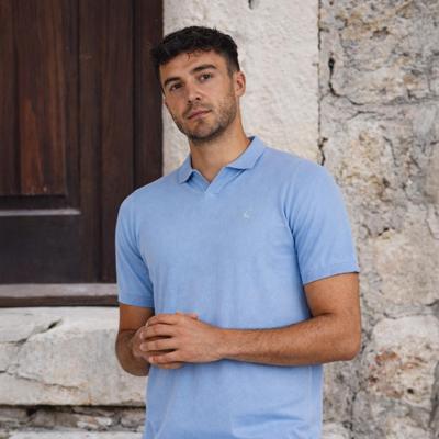 Heren Polo Enter | Ochtendblauw