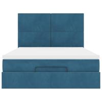 Ottoman bed met matrassen en LED's 140x190cm fluweel - thumbnail