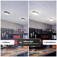 Set van 2 C-Series - LED Plafondlamp zwart ovaal - Wandlamp - Scheepslamp - IP54 - 18 Watt - 1830lm - 6500K Daglicht wit - voor binnen en buiten - thumbnail
