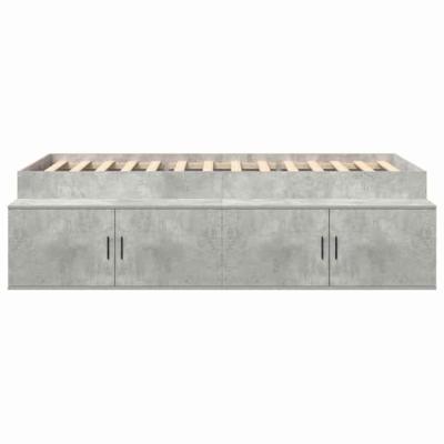 Bedframe met lade Beton Grijs 90 x 200 cm Bewerkt hout