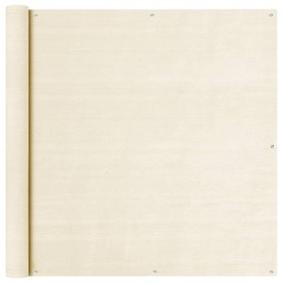 VidaXL Balkonscherm 120x500 cm hdpe crèmekleurig VidaXL Balkonscherm 120x500 cm hdpe crèmekleurig