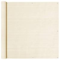 VidaXL Balkonscherm 120x500 cm hdpe crèmekleurig - thumbnail