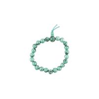 Edelsteen Armband Turkoois Powerbead (Gekleurd) met Knoop - thumbnail