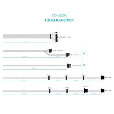 Monitor TooQ TQHELIOS-850SP ATX 850 W 80 Plus Bronze