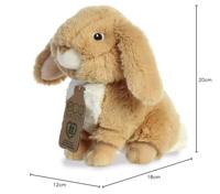 Eco Nation Pluchen knuffel - langoor konijn - 23 cm - thumbnail