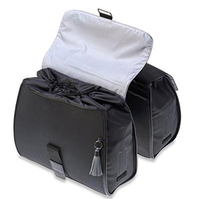 Basil dubbele fietstas Noir 38L zwart