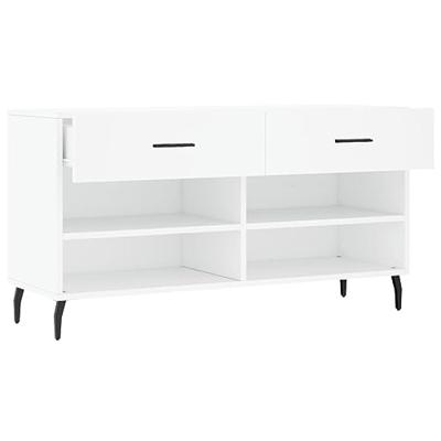 VidaXL Schoenenbank 102x35x55 cm bewerkt hout wit