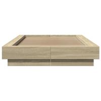 Bedframe met LED-verlichting sonoma eikenkleurig 75x190 cm - thumbnail