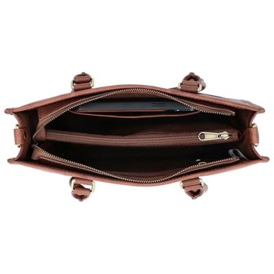 Hide & stitches jura leren schoudertas-Brown