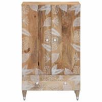 Hoge kast 60x33,5x100 cm massief mangohout - thumbnail