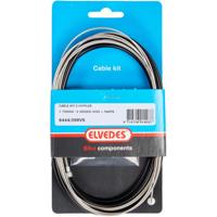 Elvedes Kabel uni 2 nippels 2.35m rvs zwart 6444/39rvs - thumbnail