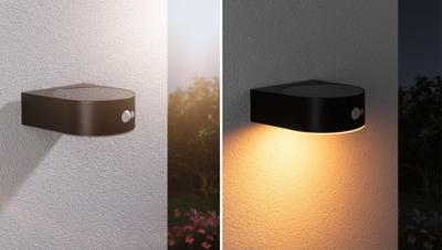 Paulmann 94730 Eileen PIR 2200K Wandlamp op zonne-energie Energielabel: G (A - G) 5.5 W Goud Zwart Paulmann 94730 Eileen PIR 2200K Wandlamp op zonne-energie Energielabel: G (A - G) 5.5 W Goud Zwart