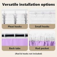 VidaXL Zwart-out gordijnen met ringen 2 pcs paars 260 x 140 cm - thumbnail