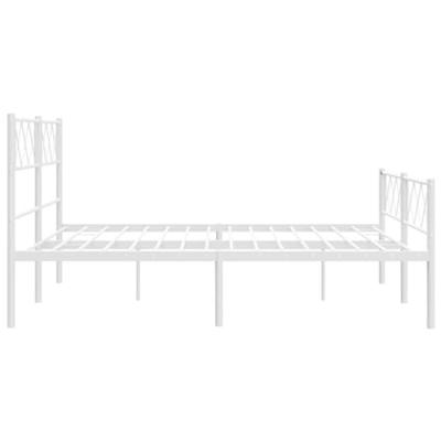 Bedframe met hoofd- en voeteneinde metaal wit 140x190 cm Bedframe met hoofd- en voeteneinde metaal wit 140x190 cm