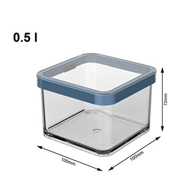 Rotho LOFT Bewaardoos 10x10x7.2 cm 0.5L Horizon Blauw/Transparant