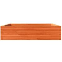 Plantenbak 100x100x23 cm massief grenenhout wasbruin - thumbnail