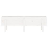 VidaXL Plantenbak verhoogd 121x30x38 cm massief grenenhout wit - thumbnail