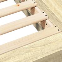 Bedframe bewerkt hout sonoma eikenkleurig 180x200 cm - thumbnail
