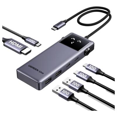 UGREEN CM888 6-in-1 USB-C dockingstation USB-C Power Delivery, Geïntegreerd display