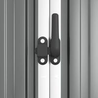 Tuinschuur 225x89x161 cm gegalvaniseerd staal grijs - thumbnail