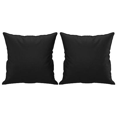 VidaXL Sierkussens 2 st 40x40 cm kunstleer zwart VidaXL Sierkussens 2 st 40x40 cm kunstleer zwart